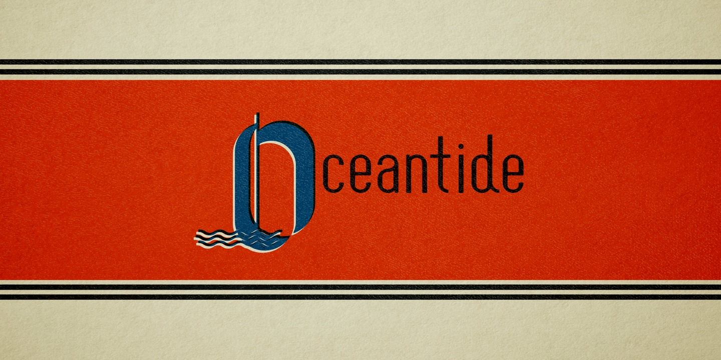 Przykład czcionki Oceantide Display Regular